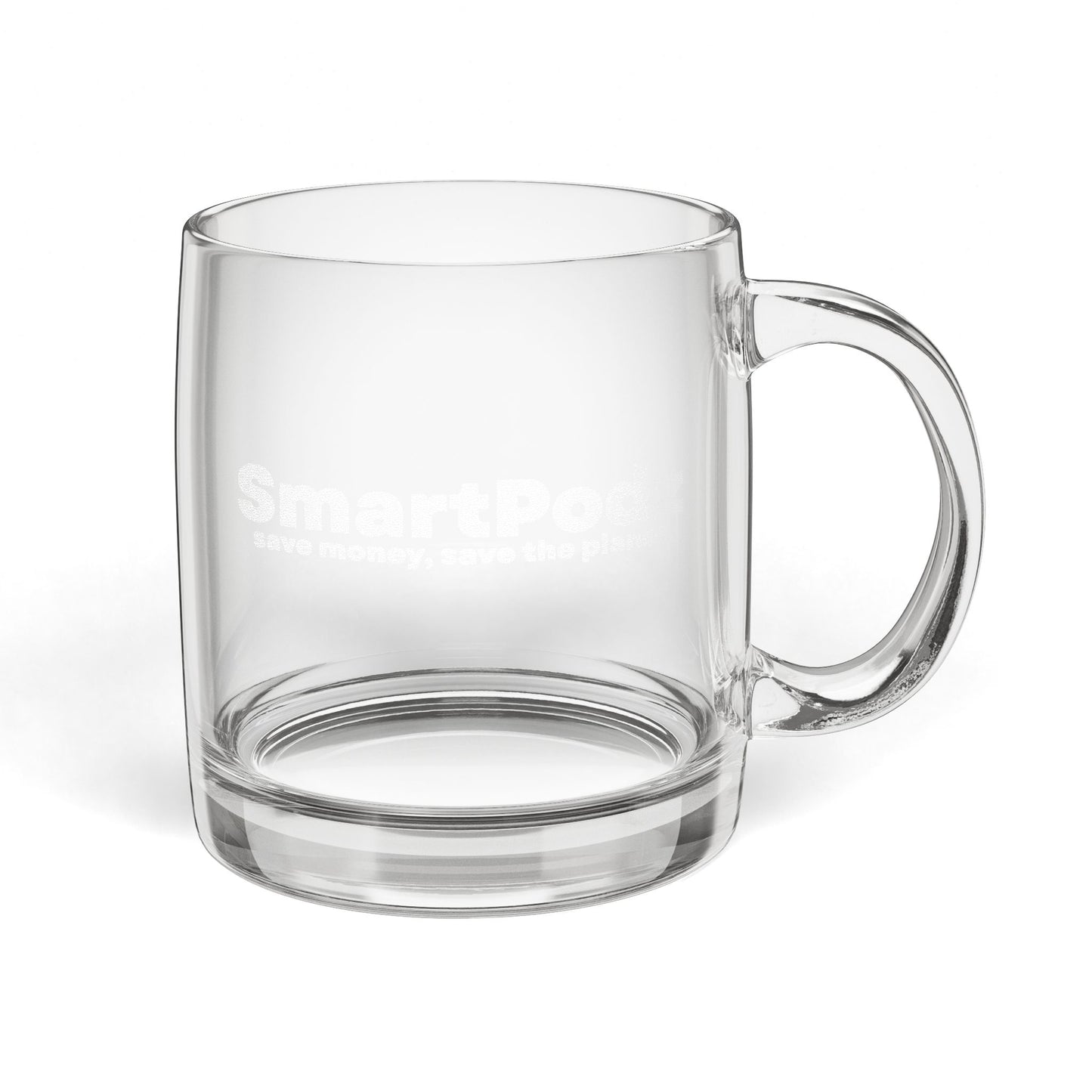 SmartPodz Engraved Glass Coffee Mug