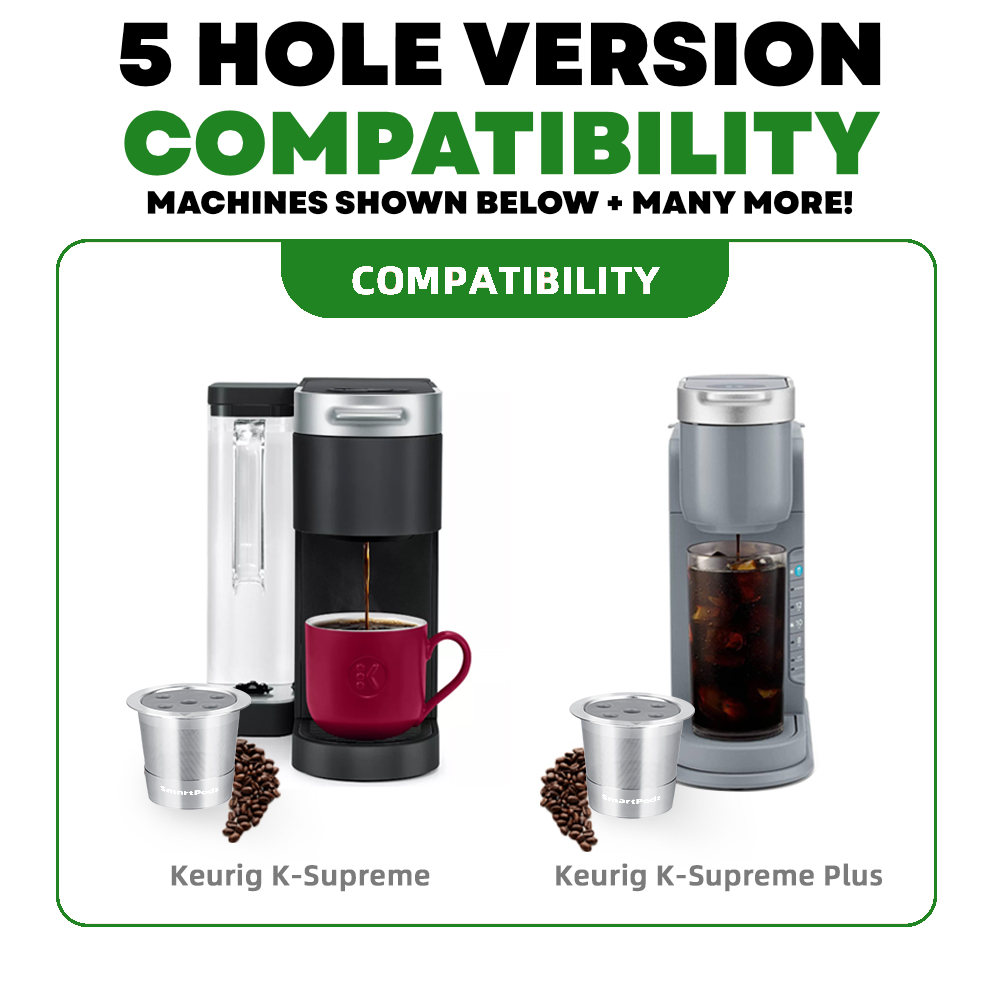 Refillable K Cups Stainless Steel Reusable Keurig Pods Eco-Friendly Coffee