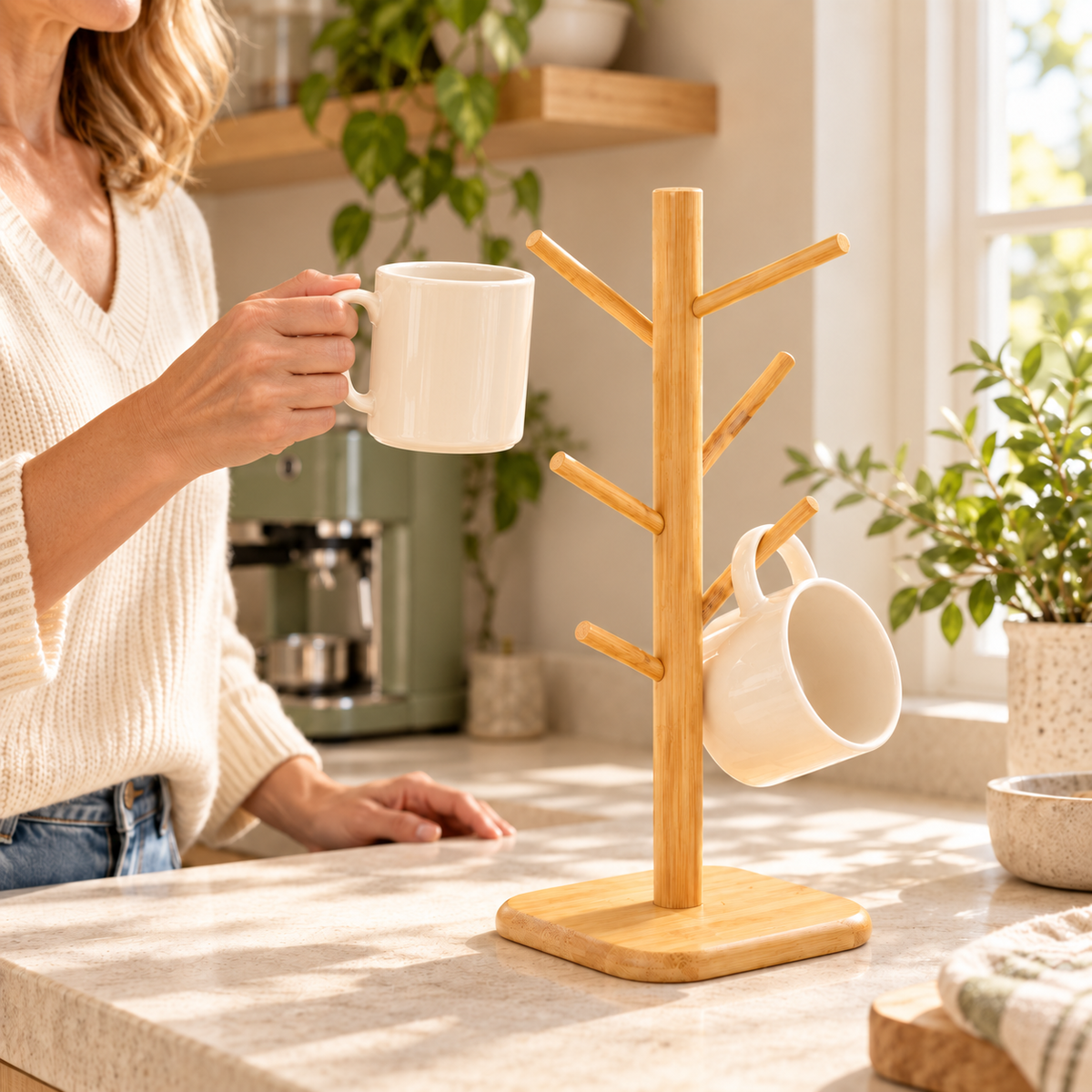 Bamboo Mug Tree