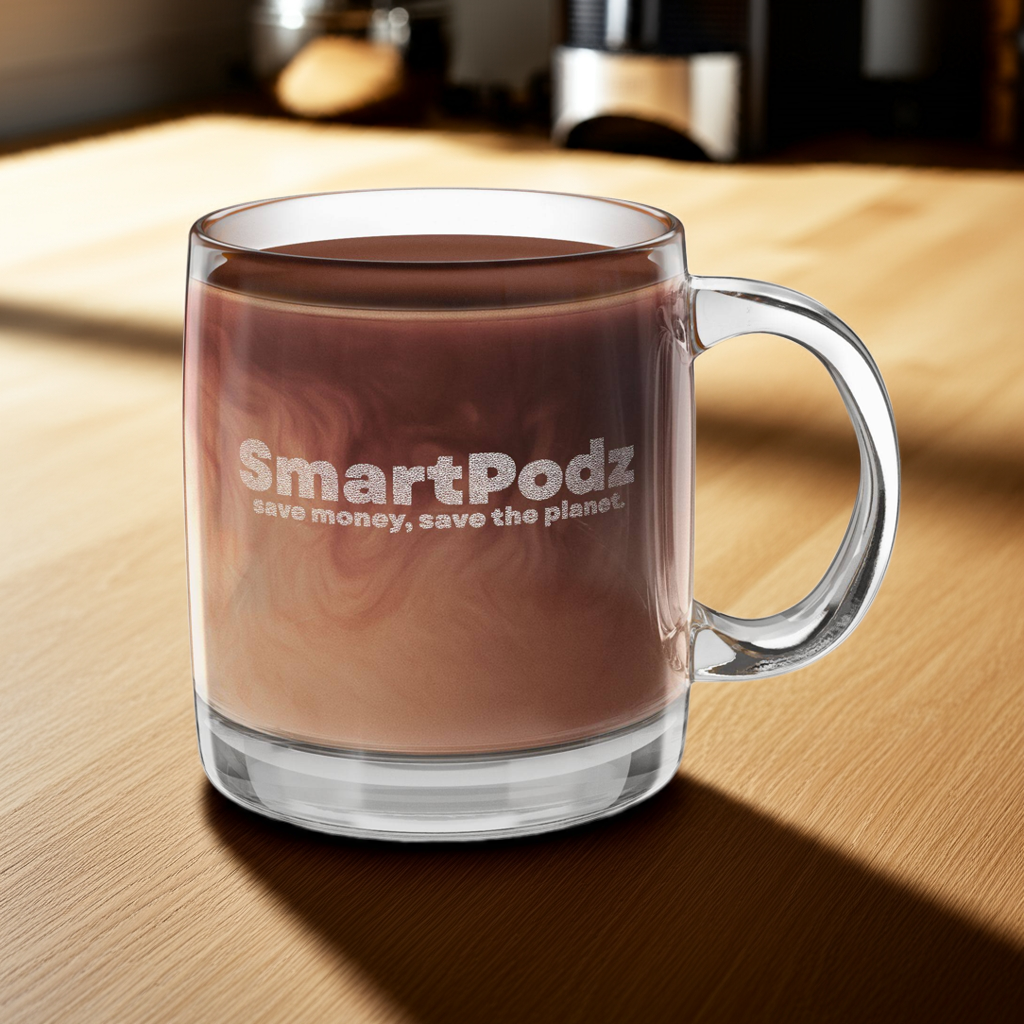 SmartPodz Engraved Glass Coffee Mug
