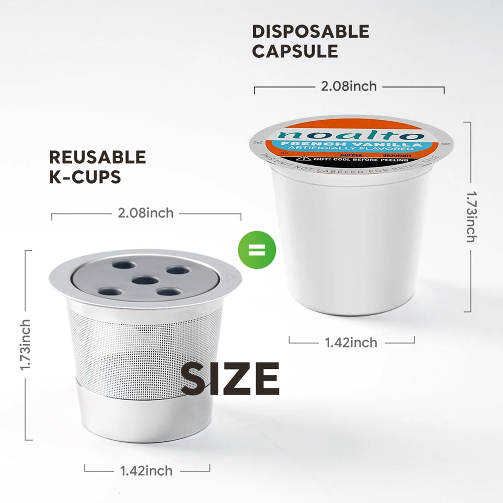 Refillable K Cups Stainless Steel Reusable Keurig Pods Eco-Friendly Coffee