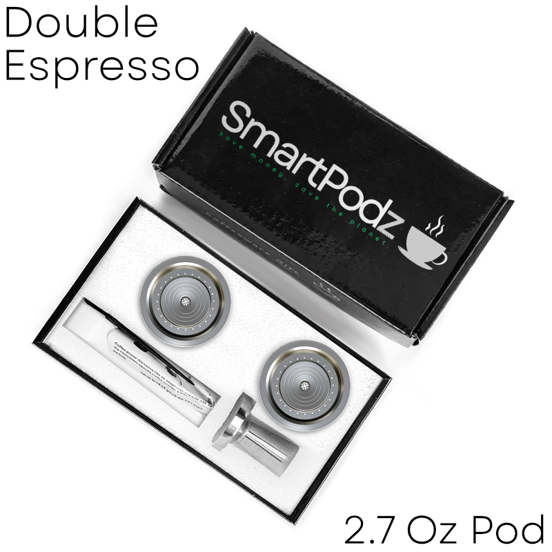 Reusable Nespresso Vertuoline VertuoPlus Espresso and Double Espresso Stainless Steel Pods