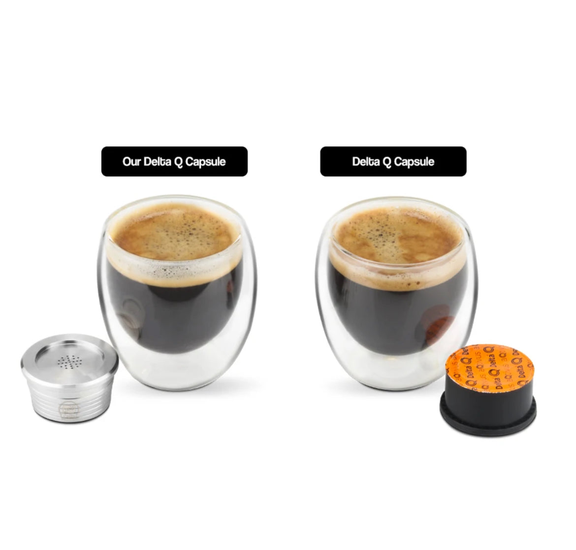 Reusable Stainless Steel Coffee Pods for Delta Q and Lavazza Point EP Mini