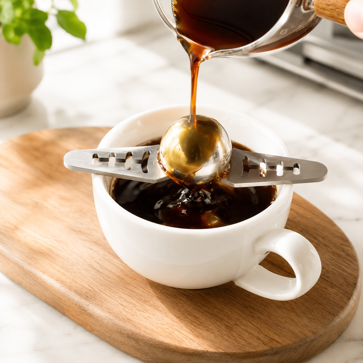 SmartBall Stainless Steel Chilling Ball for Iced Coffee Reusable Ice Ball