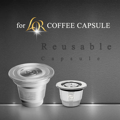 Reusable Refillable Pods for LOR Coffee Machines Stainless Steel Capsules L'Or Barista