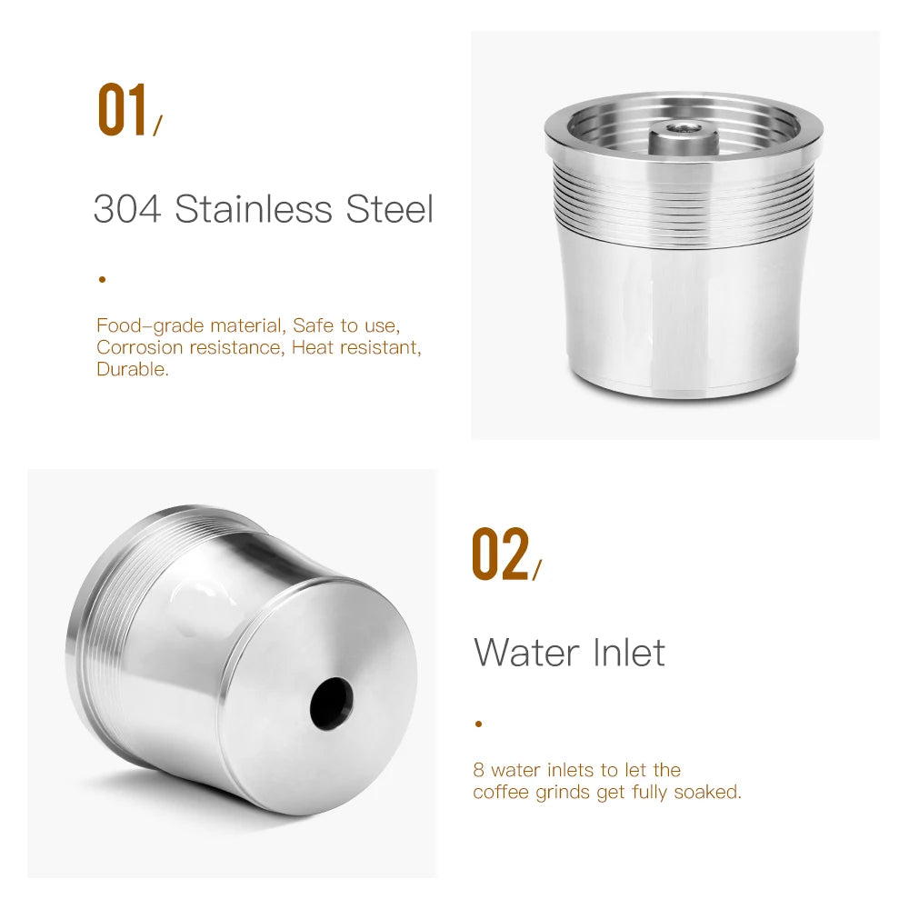 Reusable Illy Stainless Steel Coffee Pods Y3 Y3.2 X7 X7.1 Cuisinart EM 600