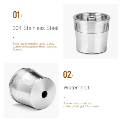 Reusable Illy Stainless Steel Coffee Pods Y3 Y3.2 X7 X7.1 Cuisinart EM 600