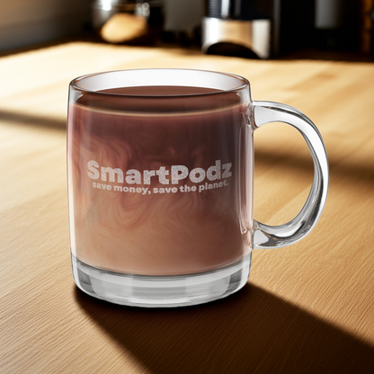 SmartPodz Engraved Glass Coffee Mug