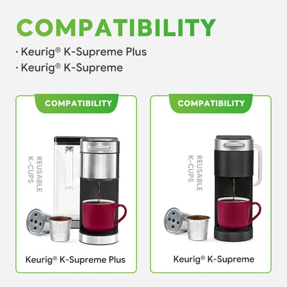 Reusable K Cups Stainless Steel Refillable Keurig Pods K-supreme Plus