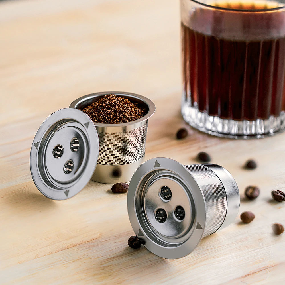 Reusable K Cups Coffee Pod Stainless Steel Refillable Keurig Ninja Dual Brew Pro Machine