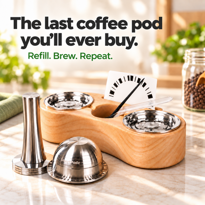 Reusable Nespresso Vertuo Pods Refillable Stainless Steel Ethical Coffee Capsules