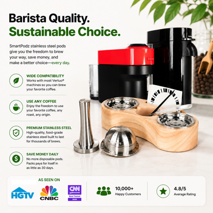 Reusable Nespresso Vertuo Pods Refillable Stainless Steel Ethical Coffee Capsules
