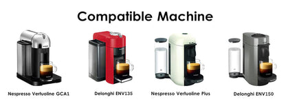 Reusable Nespresso Vertuoline VertuoPlus Espresso and Double Espresso Stainless Steel Pods