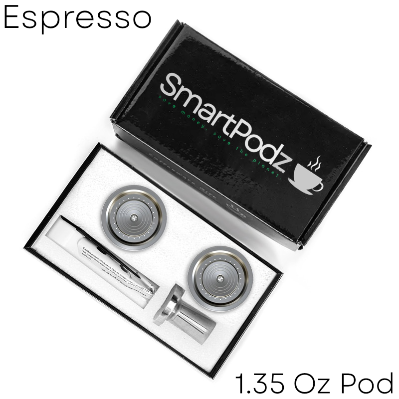 Reusable Nespresso Vertuoline VertuoPlus Espresso and Double Espresso Stainless Steel Pods