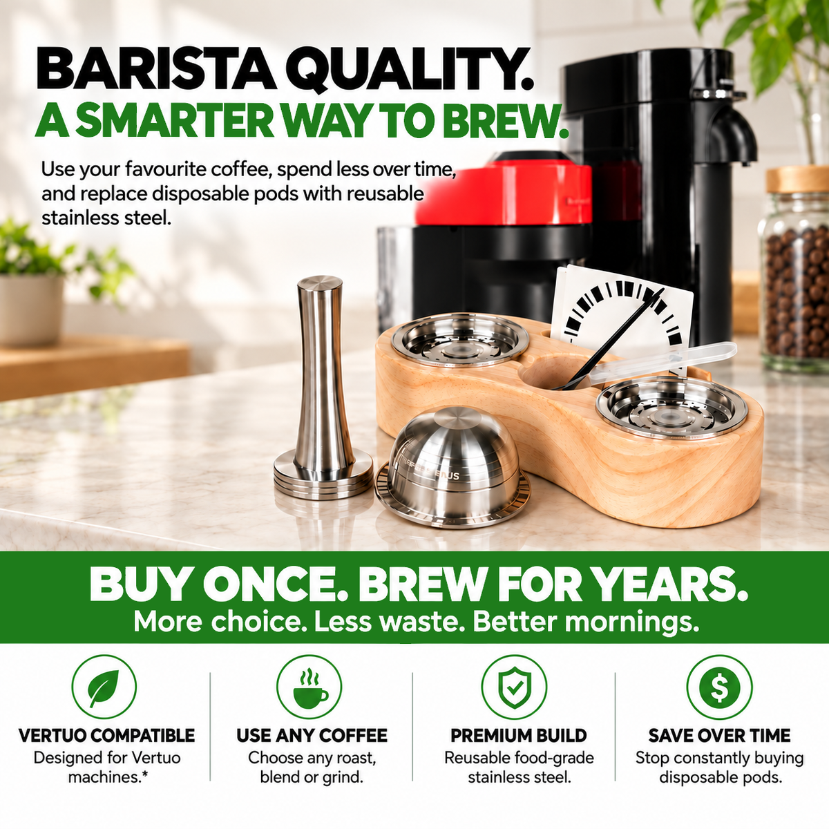 The Barista Pack - Reusable Nespresso Vertuo Pods